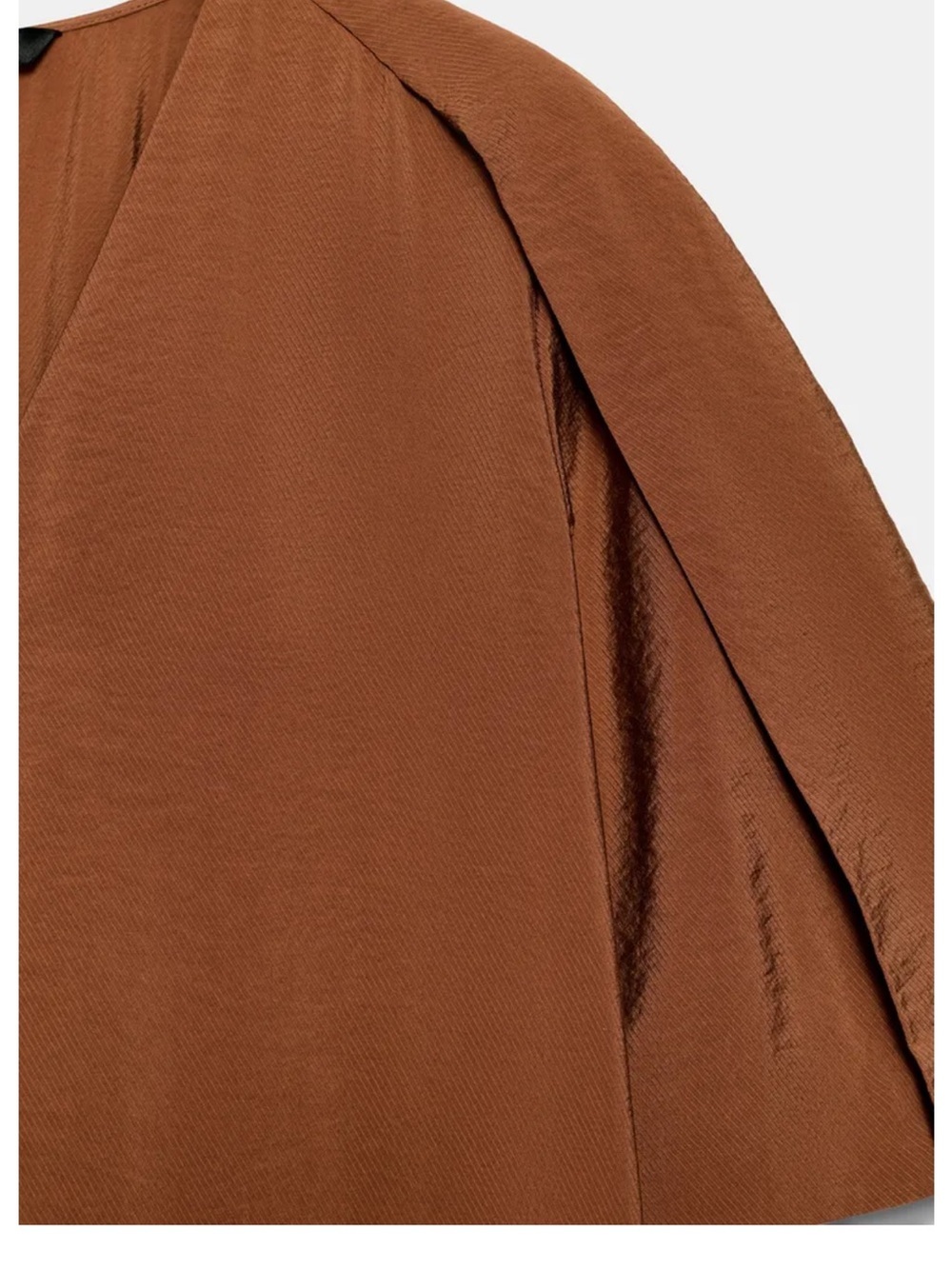 NWT ZARA WOMAN COLLECTION Midi dress V-neckline and short sleeves size XL - Picture 6 of 15